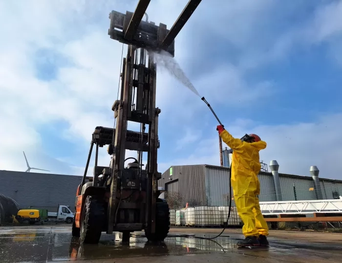stoom reinigen heftruck